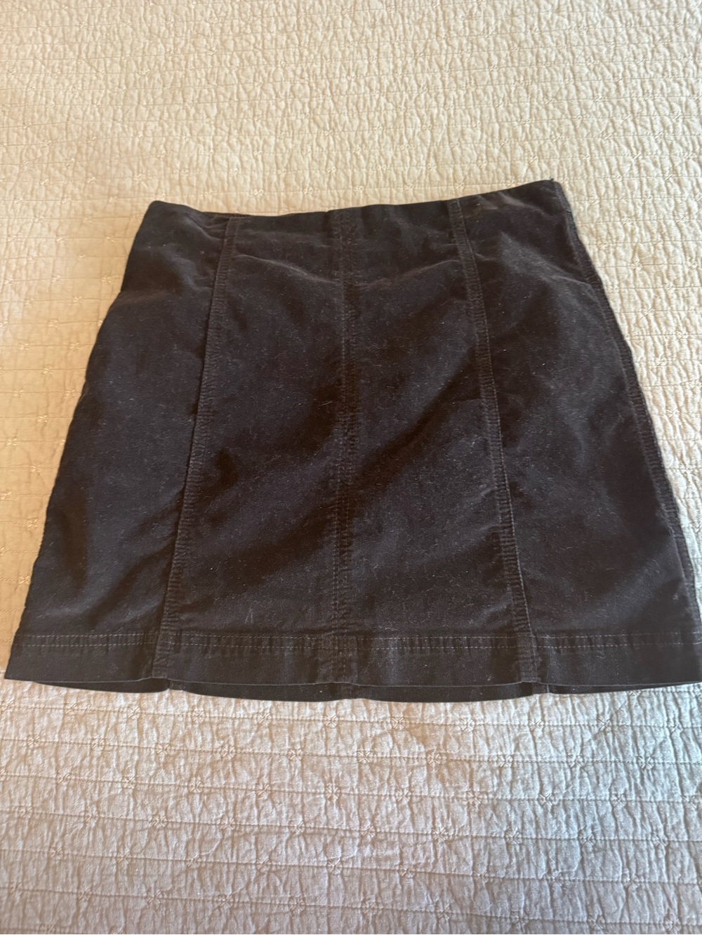 Free People Black Mini Skirt with Panel Seams